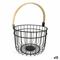 Panier décoratif Quttin Rustic Ronde 4 mm 28 x 26,5 x 22 cm (12 Unités)