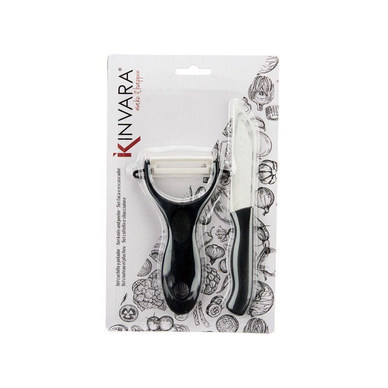 Vegetables Cutter and Peeler Kinvara KT3521(B/C)HB Black Ceramic polypropylene (24 Units)