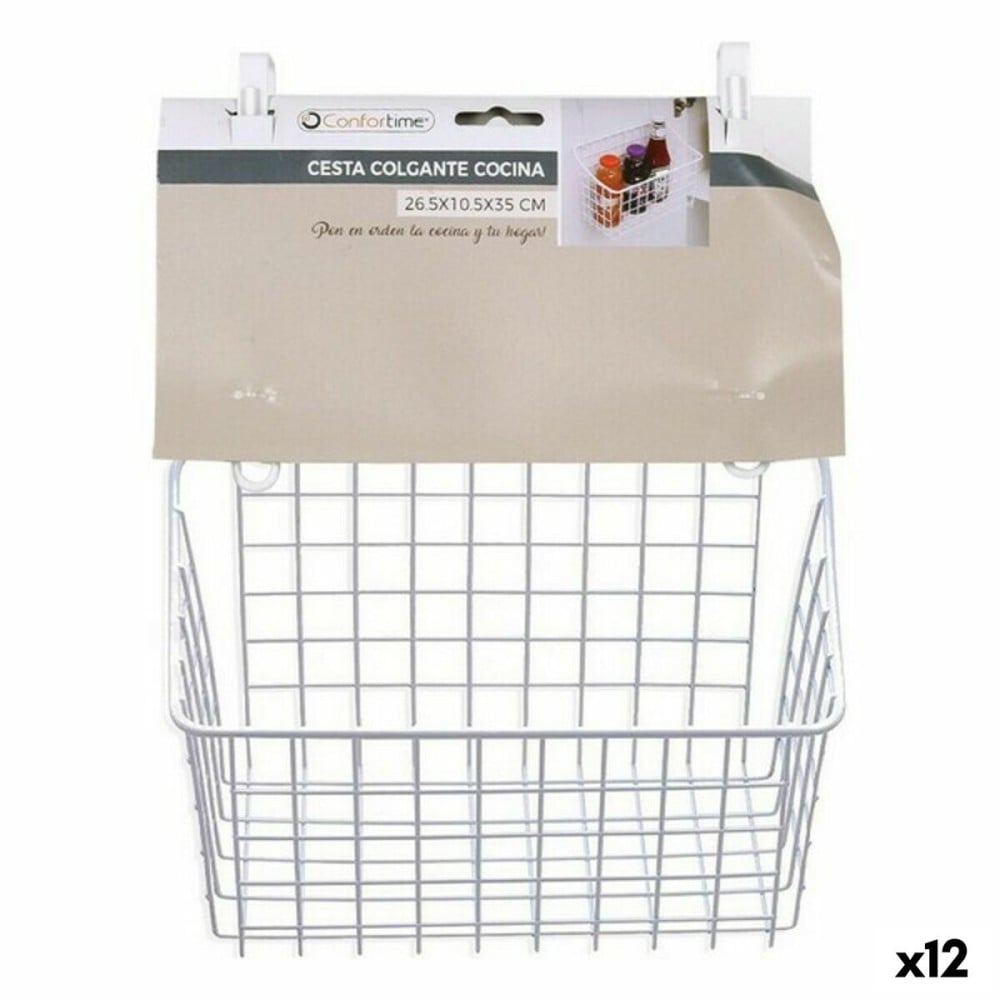 Panier Multi-usages Confortime Aluminium 7,5 x 12,5 x 24,5 cm (12 Unités)