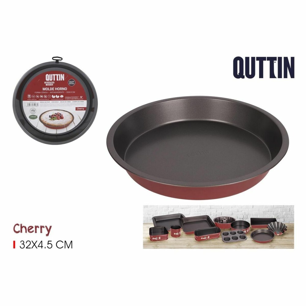 Moule pour four Quttin Cherry Acier au carbone 32 x 32 x 5 cm (12 Unités)