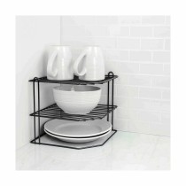 support pour assiettes Confortime Coin Noir 22 x 22 x 25 cm (8 Unités)