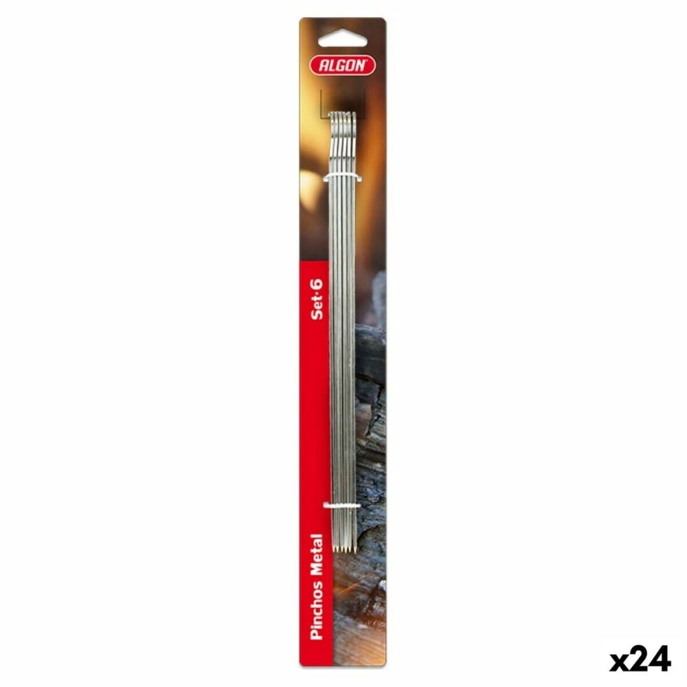 Grillspieß-Set Algon Metall 6 Stücke (24 Stück) (35 x 2,5 mm)