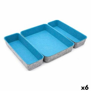 Korb-Set Confortime 3 Stücke Filz 28 x 20,5 x 5,3 cm (3 Stücke) (6 Stück)