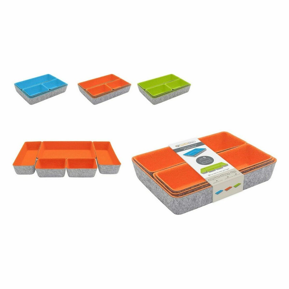 Set de basket Confortime 5 Pièces Feutre 27,5 x 20 x 5,3 cm (5 Pièces) (6 Unités)