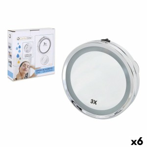 Magnifying Mirror Confortime LED 15 x 3 x 15 cm (6 Units)