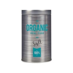 Gefäß Organic Salz Grau Weißblech 10,4 x 18,2 x 10,4 cm (24 Stück)