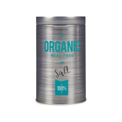 Salt cellar Kinvara Organic Grey Tin 10,4 x 18,2 x 10,4 cm Salt (24 Units)