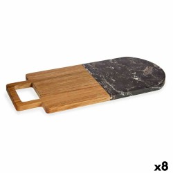 Planche à découper Noir Marbre Bois d'acacia 18 x 1,5 x 38 cm (8 Unités)