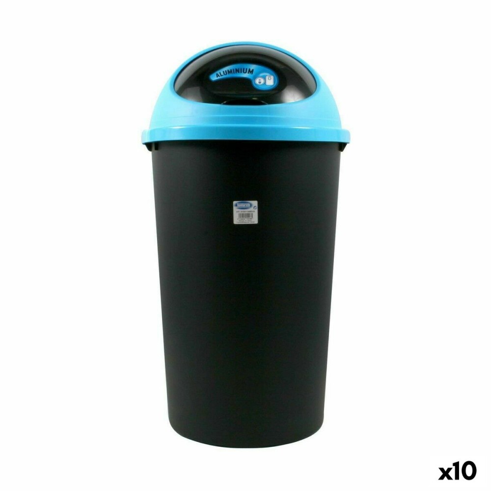 Rubbish Bin Tontarelli Big hoop Blue Black 50 L 39 x 39 x 72 cm (10 Units)