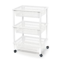 Vegetable trolley Tontarelli Mito 3 Plastic White 40 x 29 x 62 cm (12 Units)