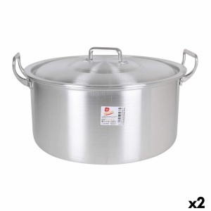 Casserole with lid Aluminium 44 x 39 x 21 cm (2 Units)