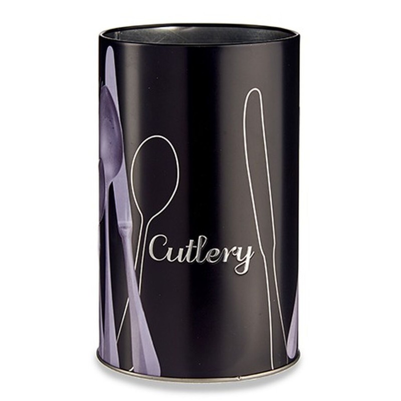 Cutlery Organiser Black Metal 1 L Pieces of Cutlery (24 Units)