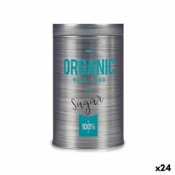 Zuckerdose Organic Grau Weißblech 10,4 x 18,2 x 10,4 cm Zucker (24 Stück)