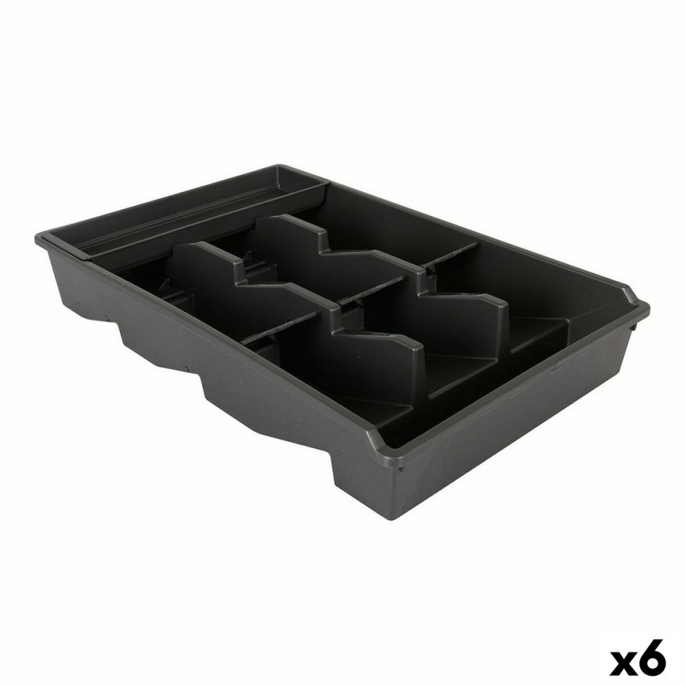 Range-couverts Tontarelli Bella plus Noir 43,6 x 28,7 x 7,13 cm (6 Unités)