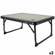 Folding Table Aktive Camping Grey 56 x 25 x 40 cm (2 Units)