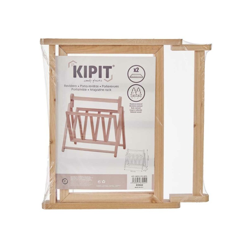 Magazine rack Kipit XJL146062 Brown Wood 30 x 37,5 x 36,5 cm (12 Units)