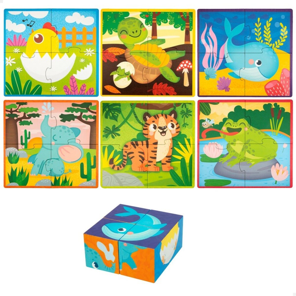 Puzzle 3D Lisciani 4 Pièces 22 x 23 x 1 cm (6 Unités) animaux