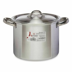 Casserole with Lid Ø 20 cm Silver Aluminium (6 Units)