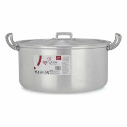 Casserole with lid Kinvara 100008 Silver 6,5 L 35 x 16 x 28 cm (6 Units)