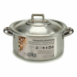 Casserole with lid Ø 14 cm Silver Aluminium 1 L (10 Units)