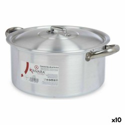 Topf mit Deckel Silberfarben Aluminium 5 L (10 Stück)