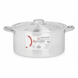 Casserole with lid Kinvara 100011 Silver 12,5 L (3 Units)