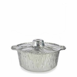 Ensemble de plats pour la cuisine Kinvara 66105 Aluminium 25,5 x 22 x 9,5 cm Jetable Avec couvercle Casserole (12 Unités)