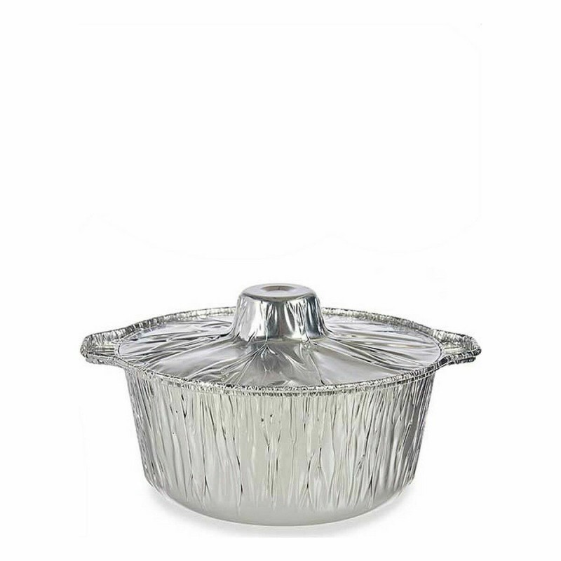 Set of Kitchen Dishes Kinvara 66105 Aluminium 25,5 x 22 x 9,5 cm Disposable With lid Pan (12 Units)