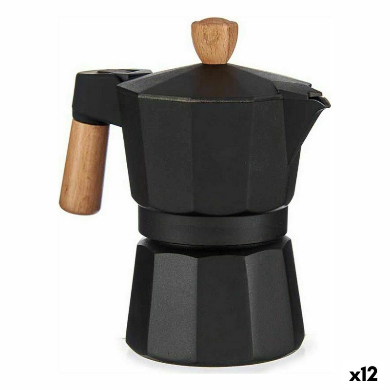 Cafetière Italienne A611BQ-3 T Marron Noir Bois Aluminium 150 ml (12 Unités)