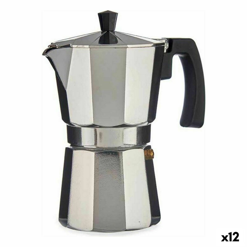 Italian Coffee Pot Kinvara A11RA-600 Silver Aluminium 300 ml (12 Units)