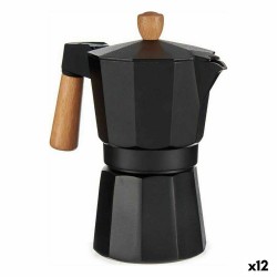 Cafetière Italienne A611BQ-6 T Marron Noir Bois Aluminium 300 ml (12 Unités)