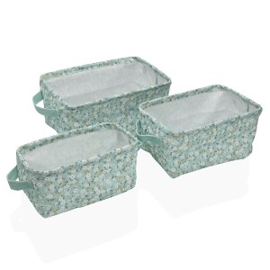 Set de basket Versa Bellis Textile 18 x 14 x 28 cm 28 x 18 x 14 cm