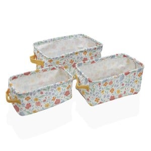 Set de basket Versa Flandes Textile 18 x 14 x 28 cm 28 x 18 x 14 cm