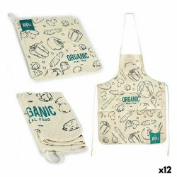 Ensemble de Cuisine Organic 2 Pièces Bleu Blanc (12 Unités)