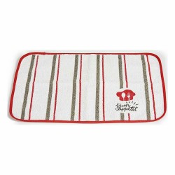 Table Mat Bon Appetit White Red 33 x 0,3 x 48 cm (12 Units)