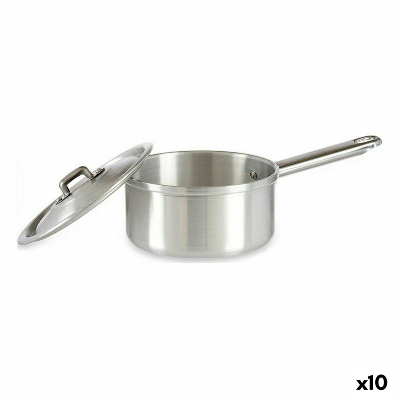 Casserole avec couvercle Kinvara 100018 Argenté Aluminium Ø 14 cm 1 L (10 Unités)