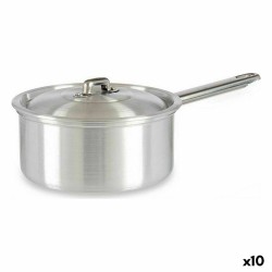 Casserole avec couvercle Ø 16 cm Argenté Aluminium 1,5 L (10 Unités)