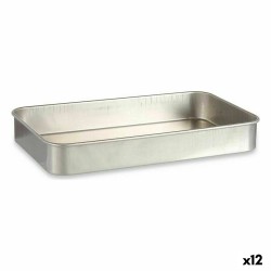 Plat à gratin Argenté Aluminium 28,5 x 6,5 x 46 cm (12 Unités)