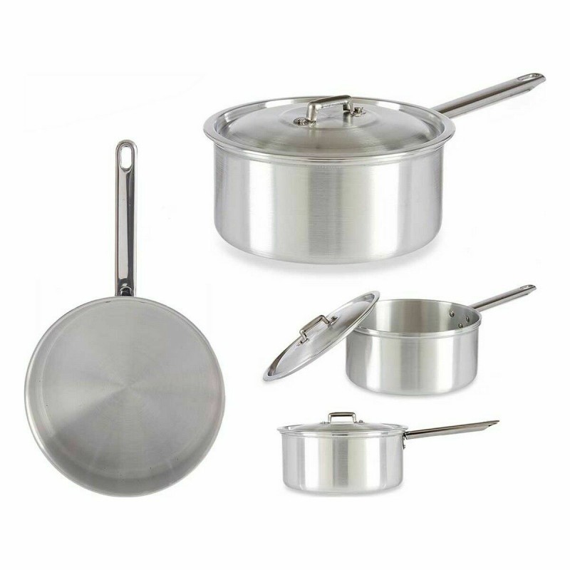 Saucepan with Lid Kinvara 100021 Silver Aluminium 3 L 22 x 12 x 38 cm (10 Units)