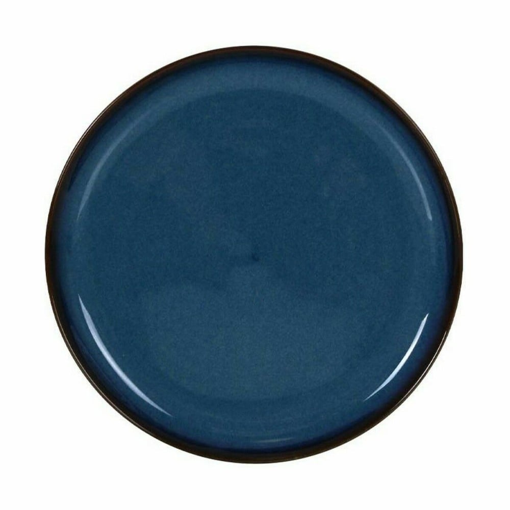 Tablett für Snacks La Mediterránea Chester Blau kreisförmig 24,3 x 2,5 cm (8 Stück)