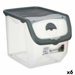 Stapelbare Organizer-Box Anthrazit Kunststoff 31 x 24 x 23,5 cm (6 Stück)