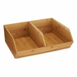 Caisse de Rangement Empilable Bambou 34,5 x 13 x 31 cm (6 Unités)