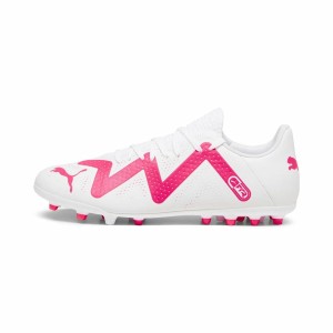 Chaussures de Football pour Adultes Puma Future Play MG Blanc Fuchsia