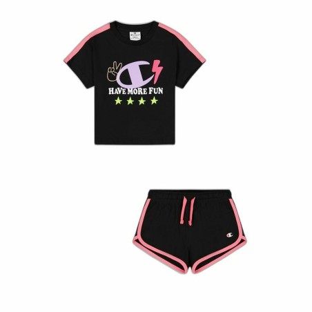 Ensemble de Sport pour Enfants Champion Noir 2 Pièces