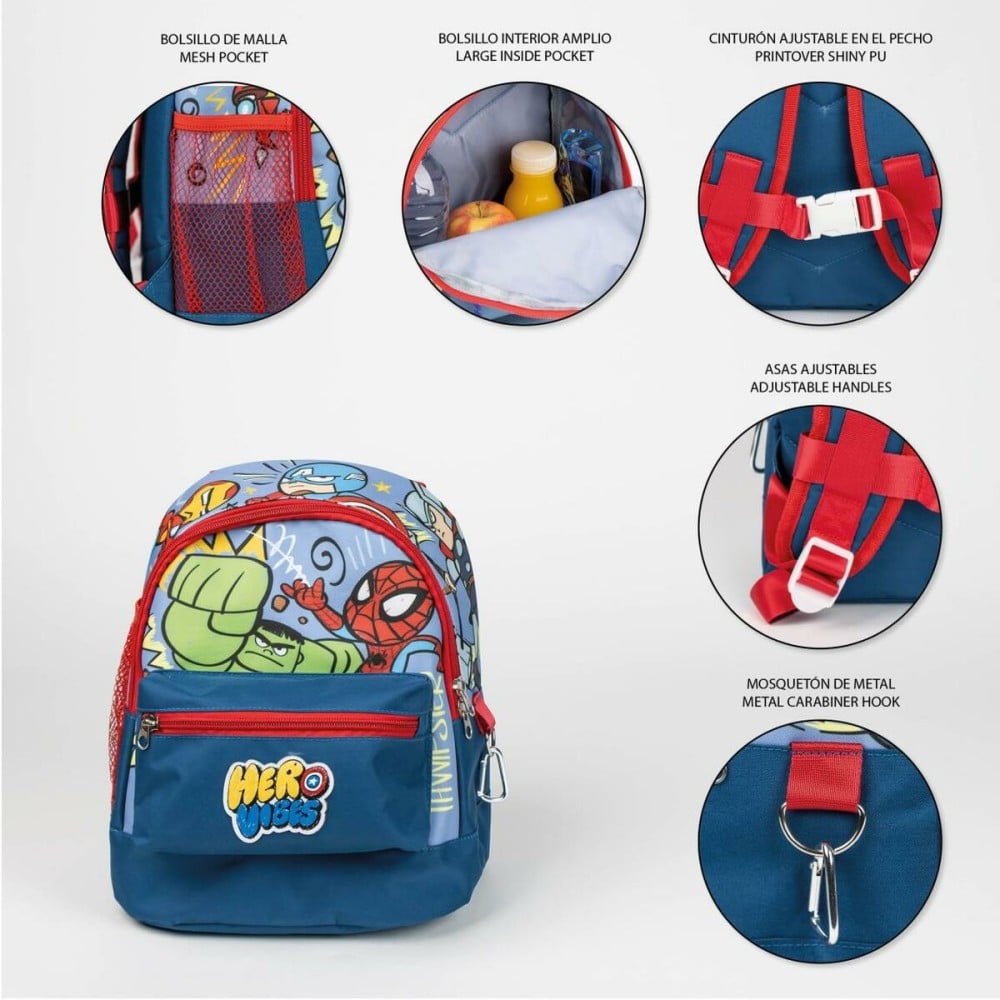 Wanderrucksack The Avengers Für Kinder 25 x 27 x 16 cm Blau