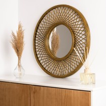 Miroir mural Vinthera Moa Rotin Naturel 59 cm (4 Unités)