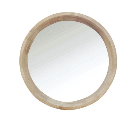 Miroir mural Romimex Naturel Bois Bois de paulownia 60 x 60 x 9 cm Rond