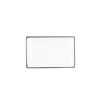 Plateau apéritif Quid Gastro Blanc Noir Céramique 20 x 13 x 2 cm (6 Unités)