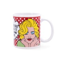 Cup Quid Pin Up Comics Multicolour Ceramic 330 ml (12 Units)