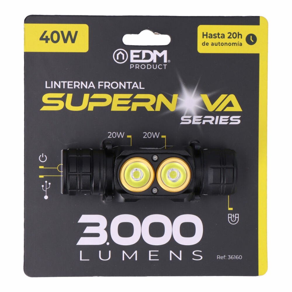 Lanterne LED pour la Tête EDM 36160 Supernova 40 W 3000 lm